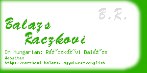 balazs raczkovi business card